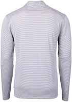 Cutter and Buck Chicago Bears Mens Grey Virtue Eco Pique Stripe Big Tall Qtr Zip