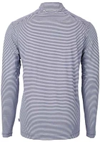 Cutter and Buck Chicago Bears Mens Navy Blue Virtue Eco Pique Stripe Big Tall Qtr Zip