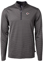 Cutter and Buck Kansas City Chiefs Mens Virtue Eco Pique Stripe Big Tall Qtr Zip