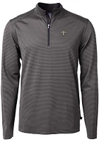 Cutter and Buck New Orleans Saints Mens Virtue Eco Pique Stripe Big Tall Qtr Zip