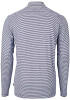 Cutter and Buck Seattle Seahawks Mens Navy Blue Virtue Eco Pique Stripe Big Tall Qtr Zip
