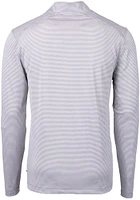 Cutter and Buck Seattle Seahawks Mens Grey Virtue Eco Pique Stripe Big Tall Qtr Zip