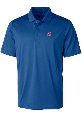 Cutter and Buck Chicago Cubs Mens Prospect Textured Short Sleeve Polo