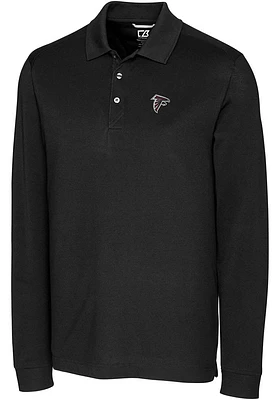 Cutter and Buck Atlanta Falcons Advantage Pique Long Sleeve Big Tall Polo