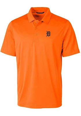Cutter and Buck Detroit Tigers Mens Prospect Textured Short Sleeve Polo