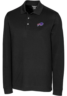 Cutter and Buck Buffalo Bills Mens Advantage Pique Long Sleeve Big Tall Polos Shirt