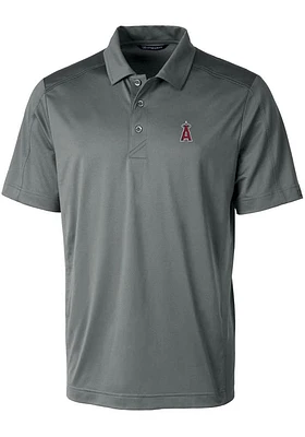 Cutter and Buck Los Angeles Angels Mens Prospect Textured Short Sleeve Polo