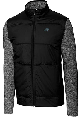 Cutter and Buck Carolina Panthers Mens Black Stealth Big Tall Light Weight Jacket