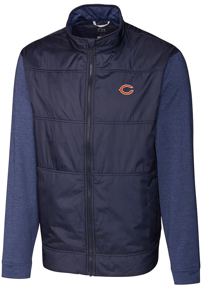 Cutter and Buck Chicago Bears Mens Navy Blue Stealth Big Tall Light Weight Jacket