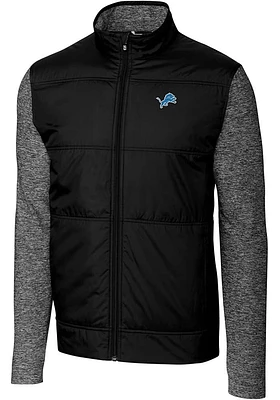 Cutter and Buck Detroit Lions Mens Black Stealth Big Tall Light Weight Jacket