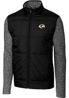 Cutter and Buck Los Angeles Rams Mens Black Stealth Big Tall Light Weight Jacket