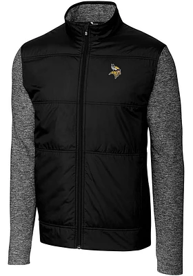 Cutter and Buck Minnesota Vikings Mens Black Stealth Big Tall Light Weight Jacket