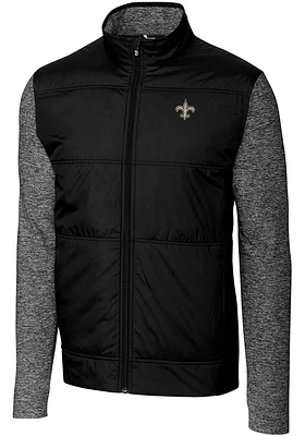 Cutter and Buck New Orleans Saints Mens Black Stealth Big Tall Light Weight Jacket
