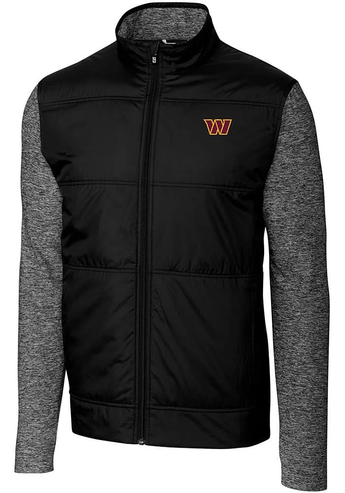 Cutter and Buck Washington Commanders Mens Black Stealth Big Tall Light Weight Jacket