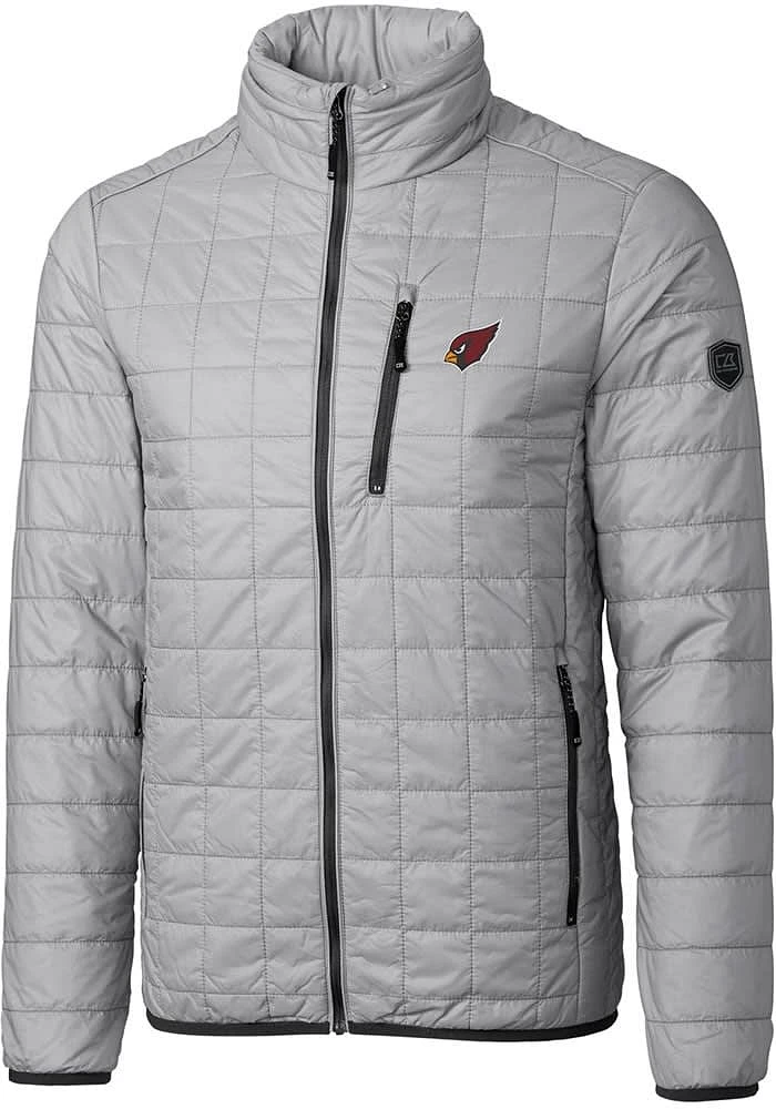 Cutter and Buck Arizona Cardinals Mens Grey Rainier PrimaLoft Big Tall Lined Jacket