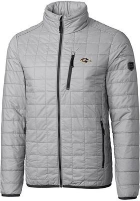 Cutter and Buck Baltimore Ravens Mens Grey Rainier PrimaLoft Big Tall Lined Jacket