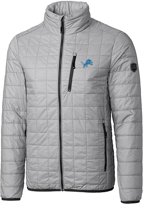 Cutter and Buck Detroit Lions Mens Grey Rainier PrimaLoft Big Tall Lined Jacket