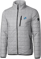 Cutter and Buck Detroit Lions Mens Grey Rainier PrimaLoft Big Tall Lined Jacket