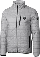 Cutter and Buck Las Vegas Raiders Mens Grey Rainier PrimaLoft Big Tall Lined Jacket