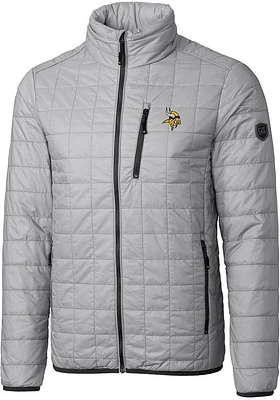 Cutter and Buck Minnesota Vikings Mens Grey Rainier PrimaLoft Big Tall Lined Jacket