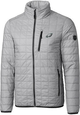 Cutter and Buck Philadelphia Eagles Mens Grey Rainier PrimaLoft Big Tall Lined Jacket
