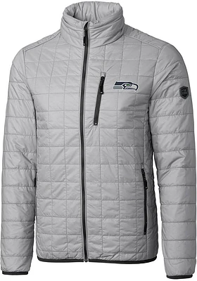 Cutter and Buck Seattle Seahawks Mens Grey Rainier PrimaLoft Big Tall Lined Jacket