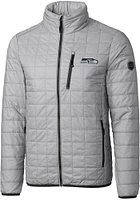 Cutter and Buck Seattle Seahawks Mens Grey Rainier PrimaLoft Big Tall Lined Jacket