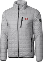 Cutter and Buck San Francisco 49ers Mens Grey Rainier PrimaLoft Big Tall Lined Jacket