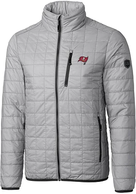 Cutter and Buck Tampa Bay Buccaneers Mens Grey Rainier PrimaLoft Big Tall Lined Jacket