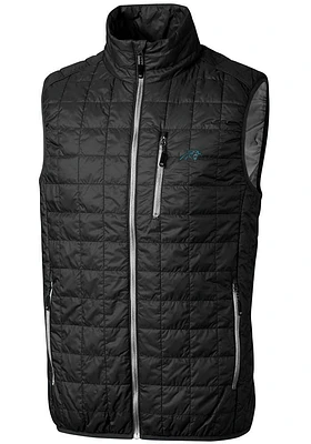 Cutter and Buck Carolina Panthers Big Tall Rainier PrimaLoft Mens Vest