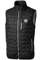 Cutter and Buck Pittsburgh Steelers Big Tall Rainier PrimaLoft Mens Vest