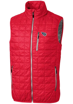 Cutter and Buck Tennessee Titans Big Tall Red Rainier PrimaLoft Mens Vest