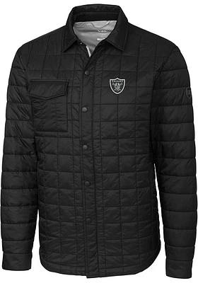 Cutter and Buck Las Vegas Raiders Mens Black Rainier PrimaLoft Quilted Big Tall Lined Jacket