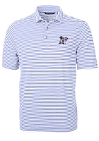 Cutter and Buck K-State Wildcats Mens Lavender Virtue Eco Pique Stripe Short Sleeve Polo