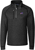 Cutter and Buck Buffalo Bills Mens Charcoal Mainsail Big Tall Qtr Zip