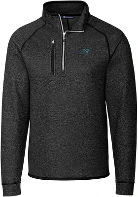 Cutter and Buck Carolina Panthers Mens Charcoal Mainsail Big Tall Qtr Zip