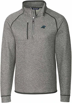 Cutter and Buck Carolina Panthers Mens Grey Mainsail Big Tall Qtr Zip