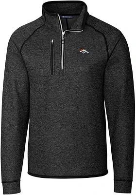 Cutter and Buck Denver Broncos Mens Charcoal Mainsail Big Tall Qtr Zip