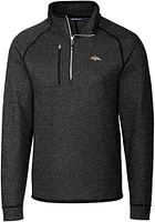 Cutter and Buck Denver Broncos Mens Charcoal Mainsail Big Tall Qtr Zip