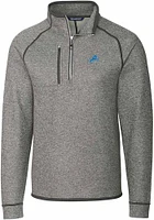 Cutter and Buck Detroit Lions Mens Grey Mainsail Big Tall Qtr Zip