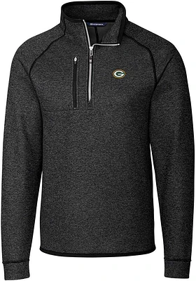 Cutter and Buck Green Bay Packers Mens Charcoal Mainsail Big Tall Qtr Zip