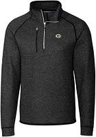 Cutter and Buck Green Bay Packers Mens Charcoal Mainsail Big Tall Qtr Zip