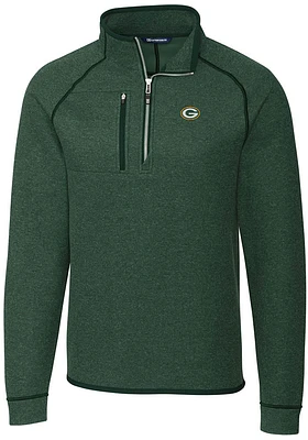 Cutter and Buck Green Bay Packers Mens Mainsail Big Tall Qtr Zip