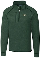 Cutter and Buck Green Bay Packers Mens Mainsail Big Tall Qtr Zip