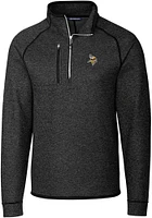 Cutter and Buck Minnesota Vikings Mens Charcoal Mainsail Big Tall Qtr Zip