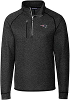 Cutter and Buck New England Patriots Mens Charcoal Mainsail Big Tall Qtr Zip