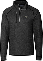 Cutter and Buck New Orleans Saints Mens Charcoal Mainsail Big Tall Qtr Zip