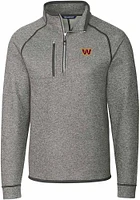 Cutter and Buck Washington Commanders Mens Grey Mainsail Big Tall Qtr Zip