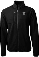 Cutter and Buck Las Vegas Raiders Mens Black Cascade Sherpa Big Tall Light Weight Jacket