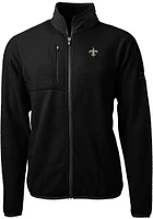 Cutter and Buck New Orleans Saints Mens Black Cascade Sherpa Big Tall Light Weight Jacket
